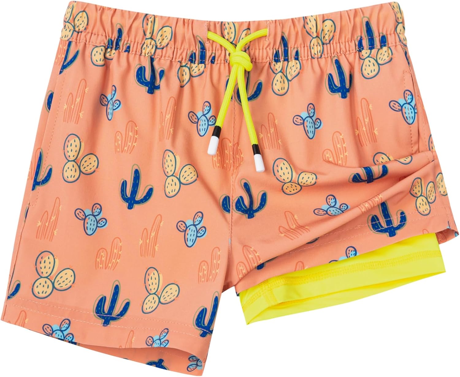 SURF CUZ Boys Swim Trunks with Boxer Brief Liner