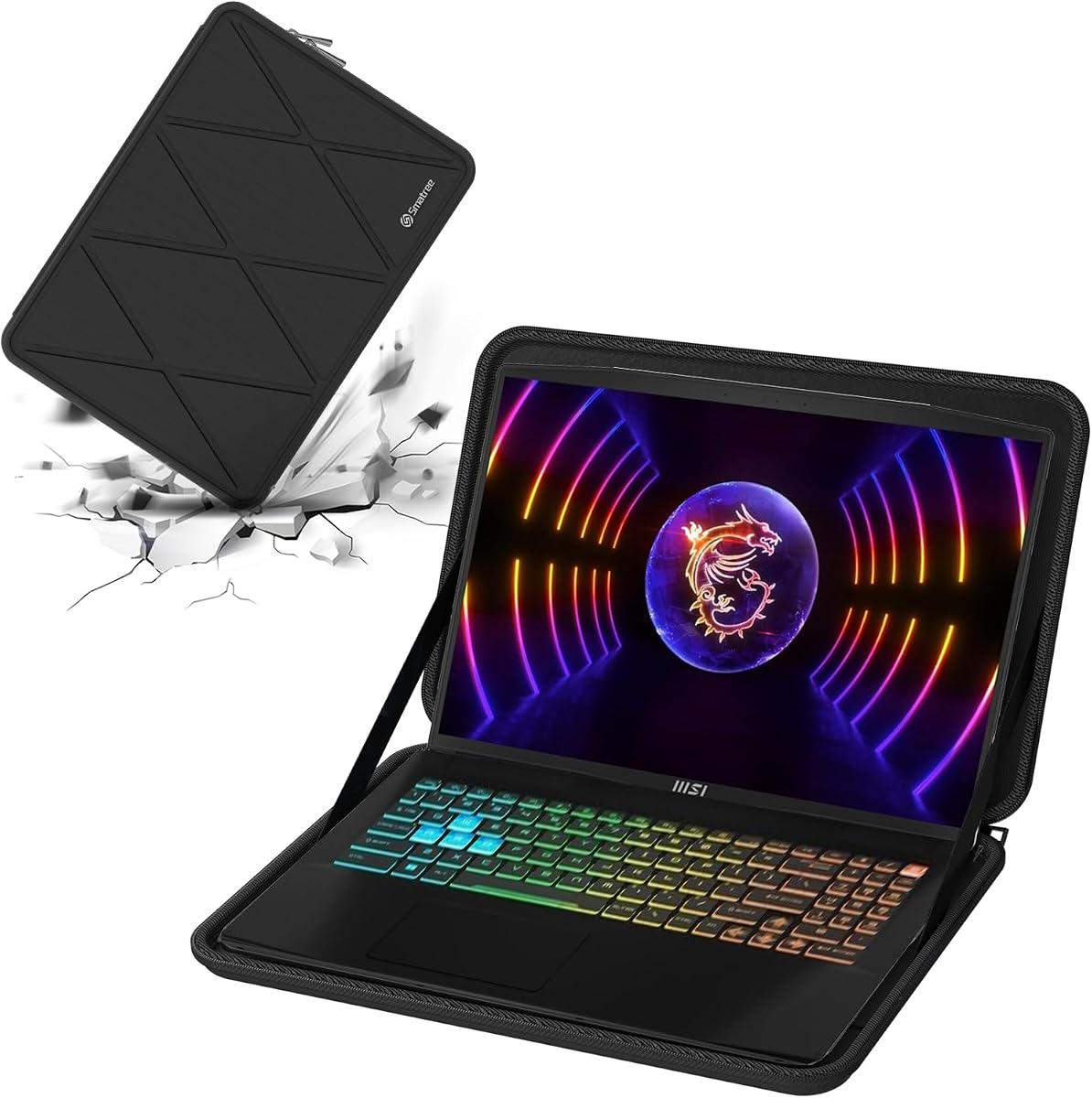 Hard EVA Protective Case for 16 inch MSI Crosshair 16 HX D14V | Compatible for 16 inch MSI Gaming Laptop Pulse 16 AI C1V, for 16 inch MSI Gaming Laptop Sword 16 HX B14V Sleeve(A1550)