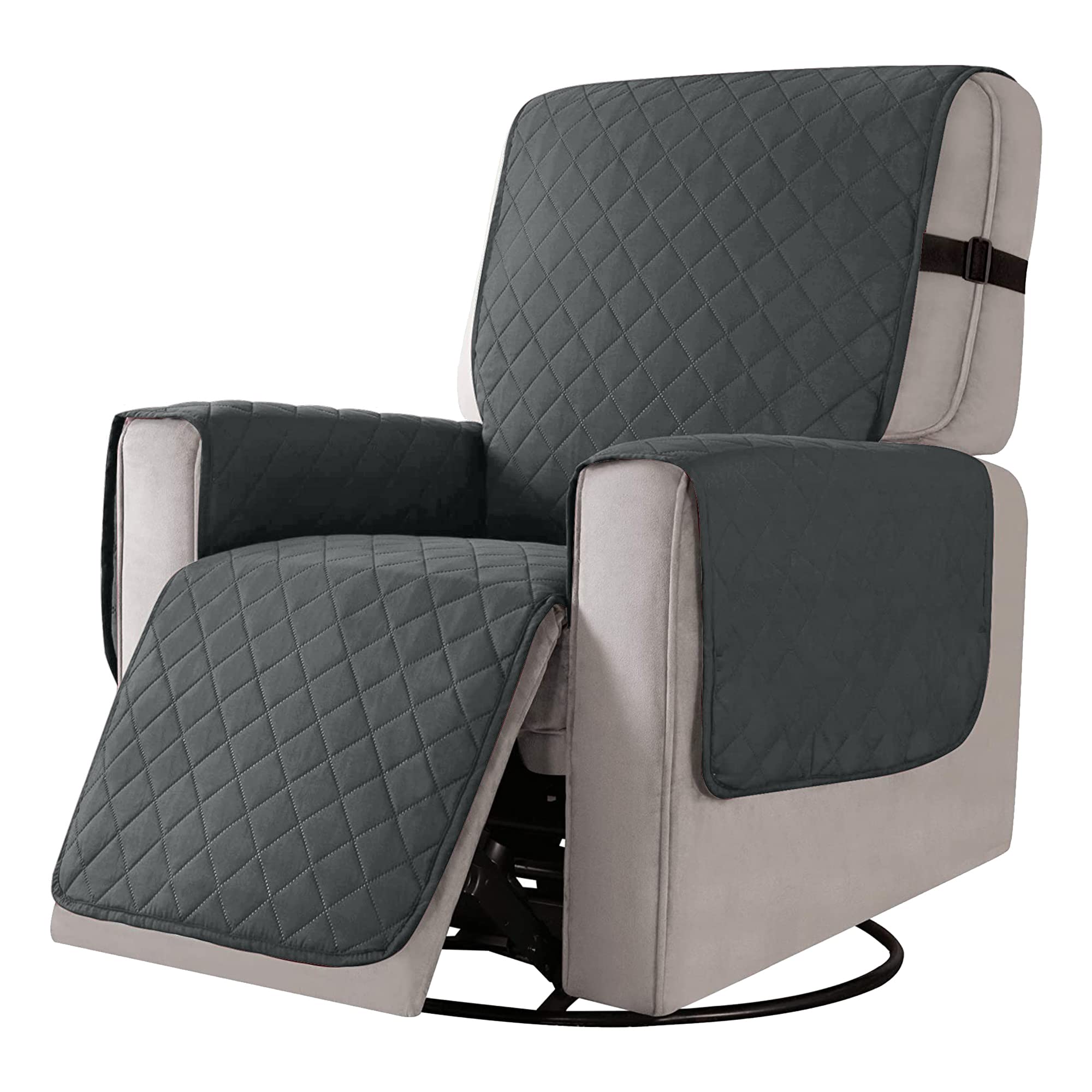 Time to Sparkle 1Pack Recliner Chair Cover Waterproof Recliner Slip Slipcover Protector Machine Washable Furniture Protector Cover for Kids and Pets - Grey