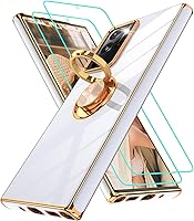 Vista 31 de Gritup Funda para Samsung Galaxy A14 5G: Funda para Samsung A14 2 piezas, protector de pantalla, soporte de anillo de rotación de 360°, soporte