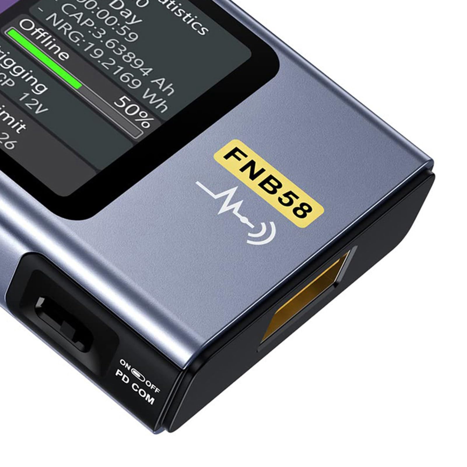 Sxhlseller Miernik Napięcia USB 140 W Wyświetlacz LCD Typu C Tester Szybkiego ładowania dla QC3.0 Obliczanie Pojemności Zapisu Danych dla Hobbystów i Profesjonalistów