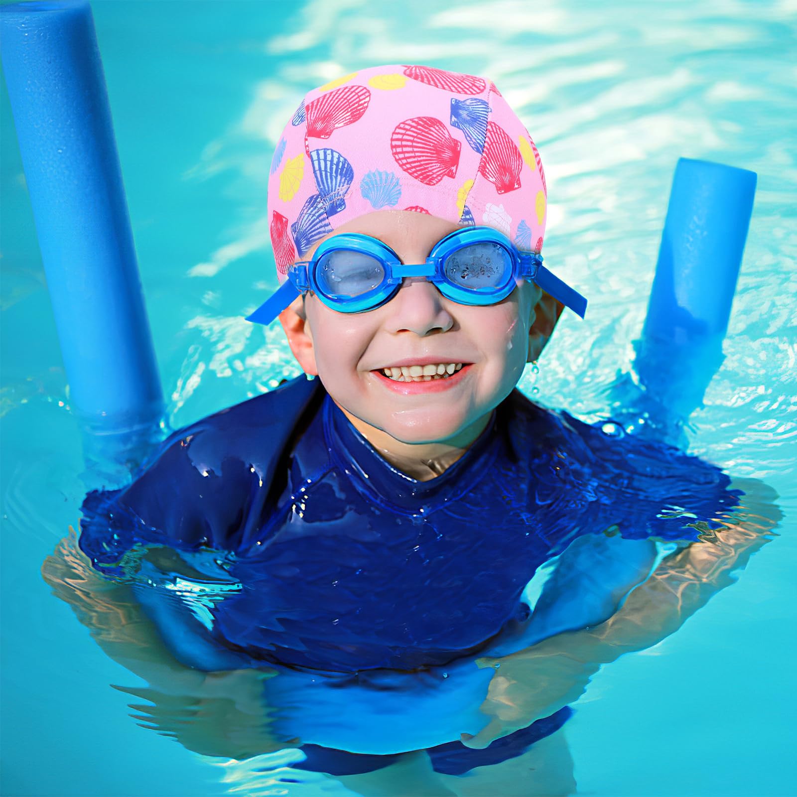 INOOMP 4 Pezzi Cuffia Nuoto Cuffia Doccia Per Bambini Cappello Per Bambini Ragazze Cappello Cuffie Doccia Per Le Donne Cuffia Bagno Cappello Nuoto Per Bambini Cuffie