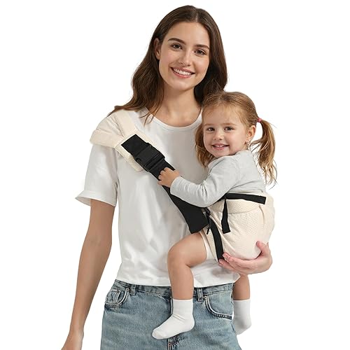 Miniatura 9 de Transportador de transporte para niños pequeños de 7 a 40 libras, ajustable para portabebés, talla única, asiento de cadera, portabebés recién