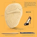 OPSUZY Metatarsal Pads, High Heel Inserts, Forefoot Cushions and Soft Gel Insole Pads, Ideal for Women Mortons Neuroma & Metatarsal Foot Pain Relief (O-Meta Heel linre-1pair) gallery image