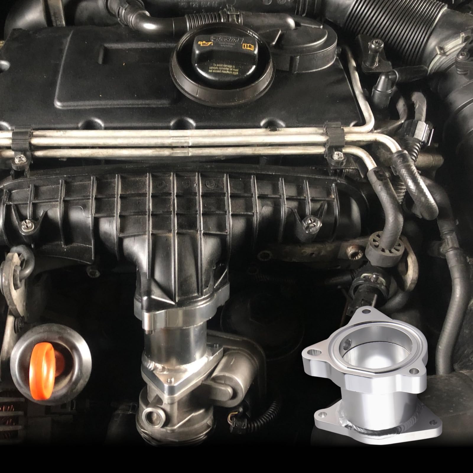 Kit De Suppression Egr 2.0 Tdi 1.9tdi,Vanne Egr Vanne 57mm, Tuyau De Rechange Pour Valve Egr, Pour Mk5 Mk4 Mk2 A3 A4 A4 A6 Q5