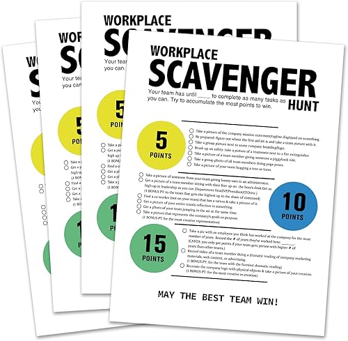 Búsqueda del tesoro de fotos de fiesta de trabajo, juego de fiesta de oficina y desafío de rompehielos, búsqueda del tesoro en el lugar de trabajo,