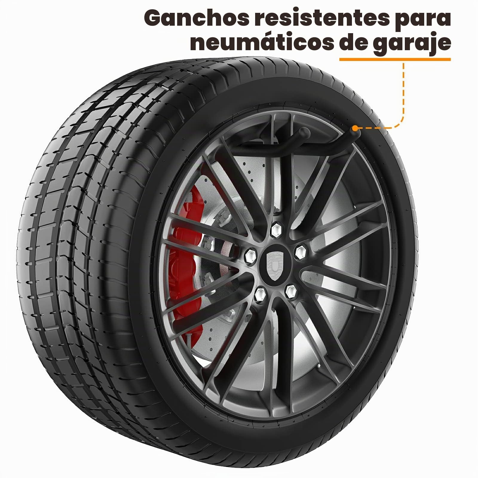2 ganchos de garaje resistentes, 12.4 pulgadas, colgador de pared de garaje, ganchos de almacenamiento resistentes para colgar sillas, cochecitos, herramientas eléctricas, herramientas de