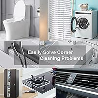 Vista 6 de Cepillo de limpieza de grietas, cepillo de lechada de cerdas duras, herramienta de limpieza de huecos multifuncional nueva 2024, cepillos