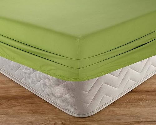 Vista 14 de Juego de sábanas de microfibra para caravana, 70 x 80 pulgadas, tamaño Camper King, color azul claro sólido, sábanas para campistas, caravanas