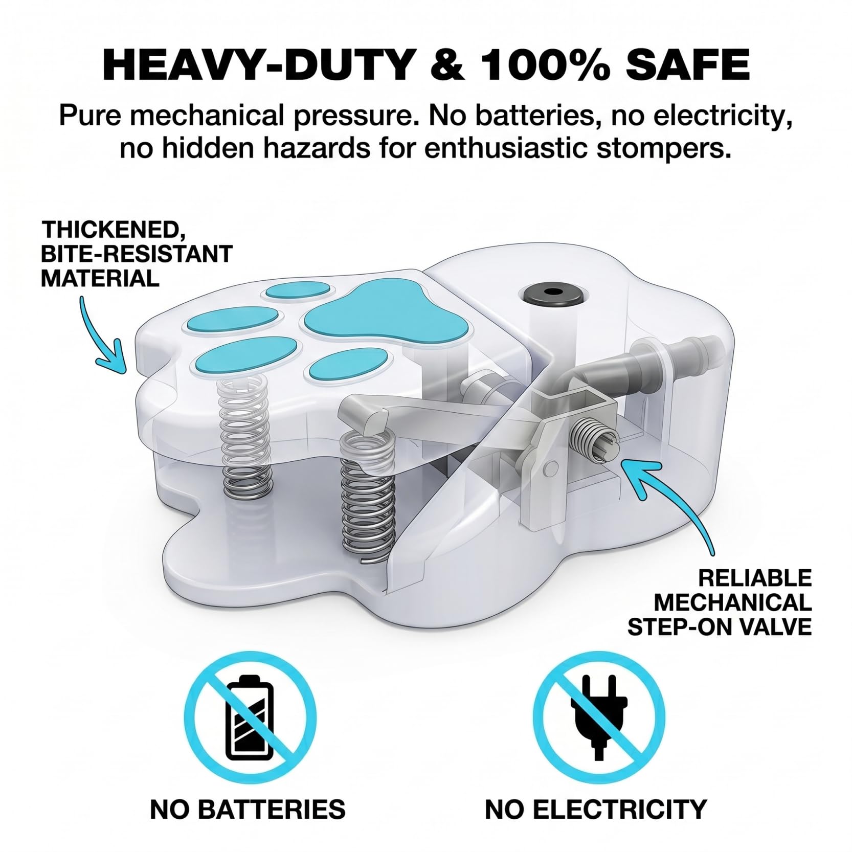 Dog Water Fountain Step On, Paw Activated Outdoor Dog Sprinkler Toy for Large & Small Dogs, No Battery Pet Drinking Pedal with Leak-Proof Hose Connector for Backyard & Summer Play