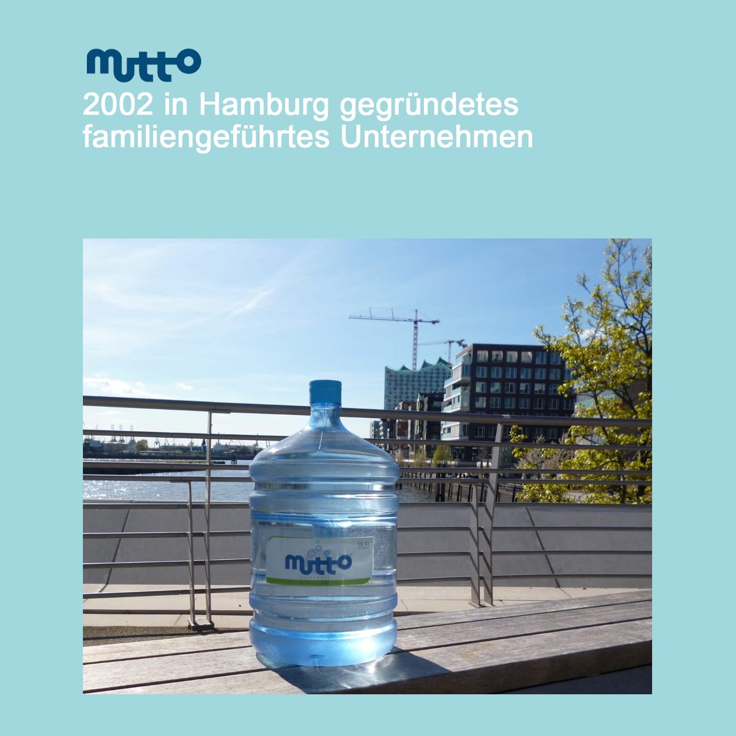 Mutto Premium Quellwasser Wassergallone 19 Liter frisch abgefüllt mit HANDPUMPE