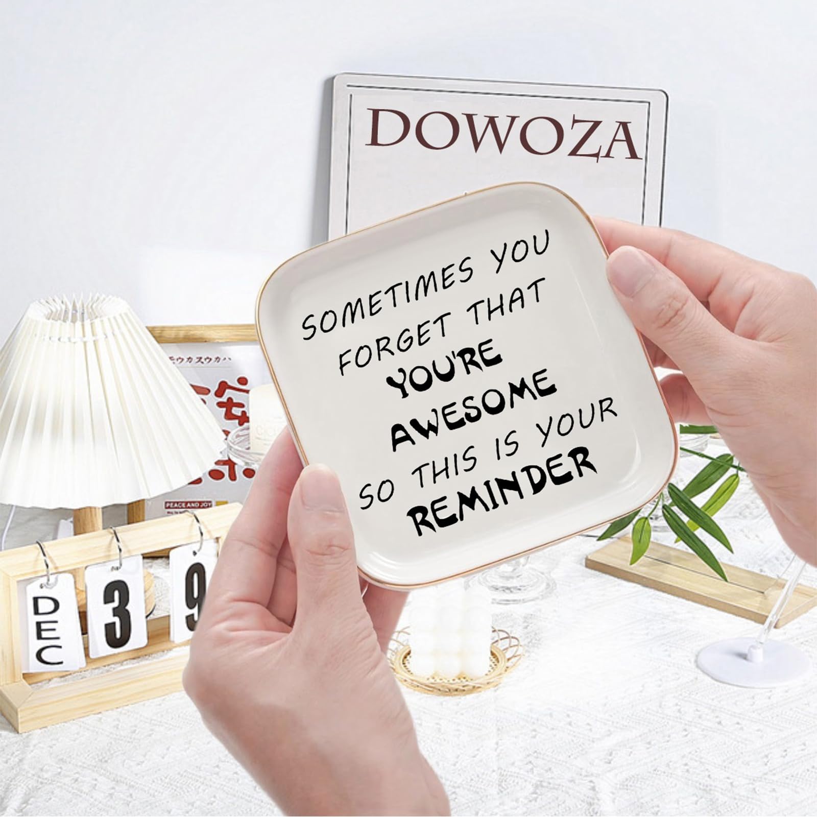 Inspirational Gifts for Women Ring Dish - You're Awesome - Unique Gifts Best Friends Gifts for Women Coworker Christmas Retirement Gifts