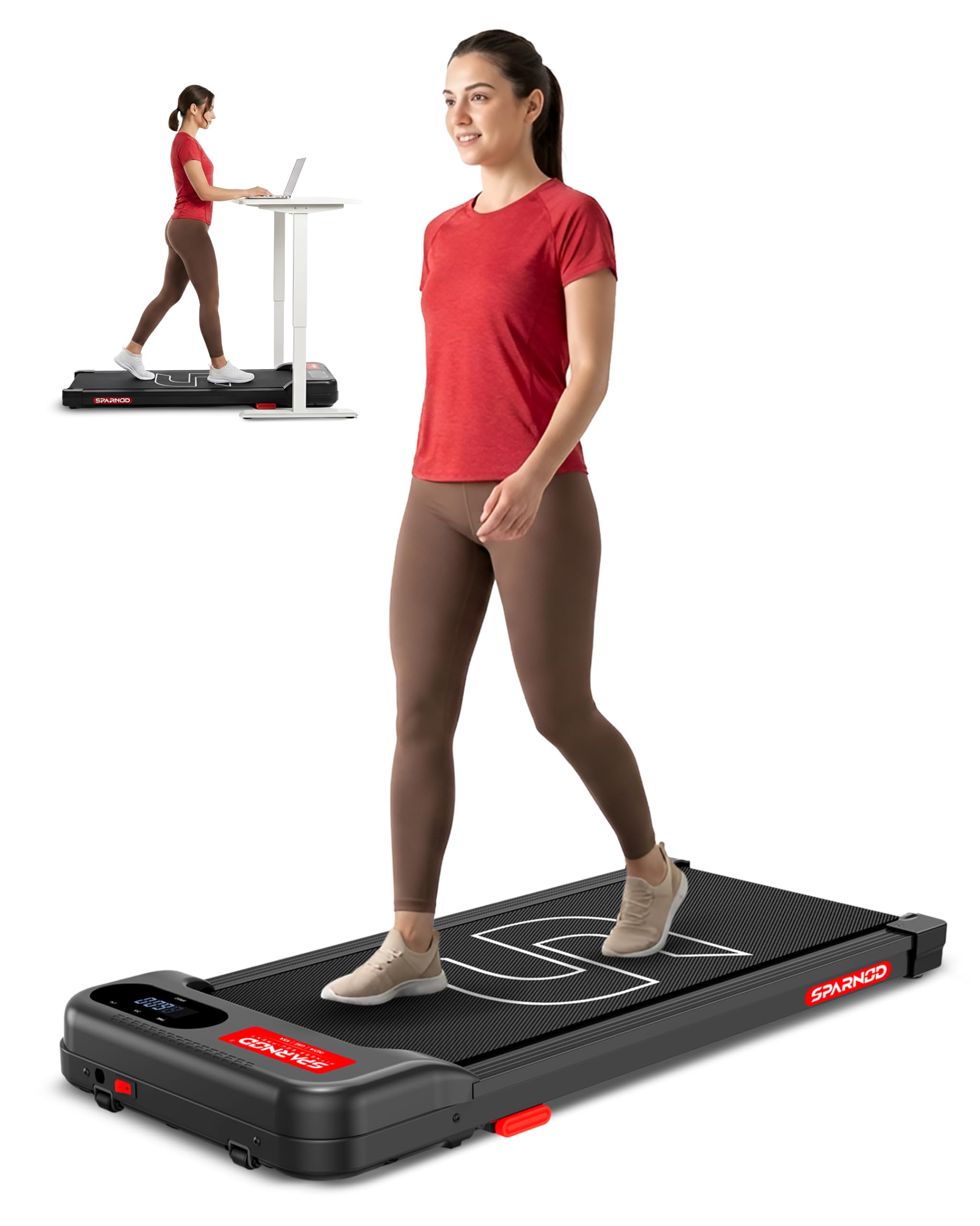 Sparnod Fitness STH-3001 Walking Pad for Home Use, 2.5 HP Motor 1–6 km/h Speed, Manual Incline 2 Levels, LED Display for Time, Distance, Speed & Calories, Compact Treadmill, 90kg Max Weight-image-19