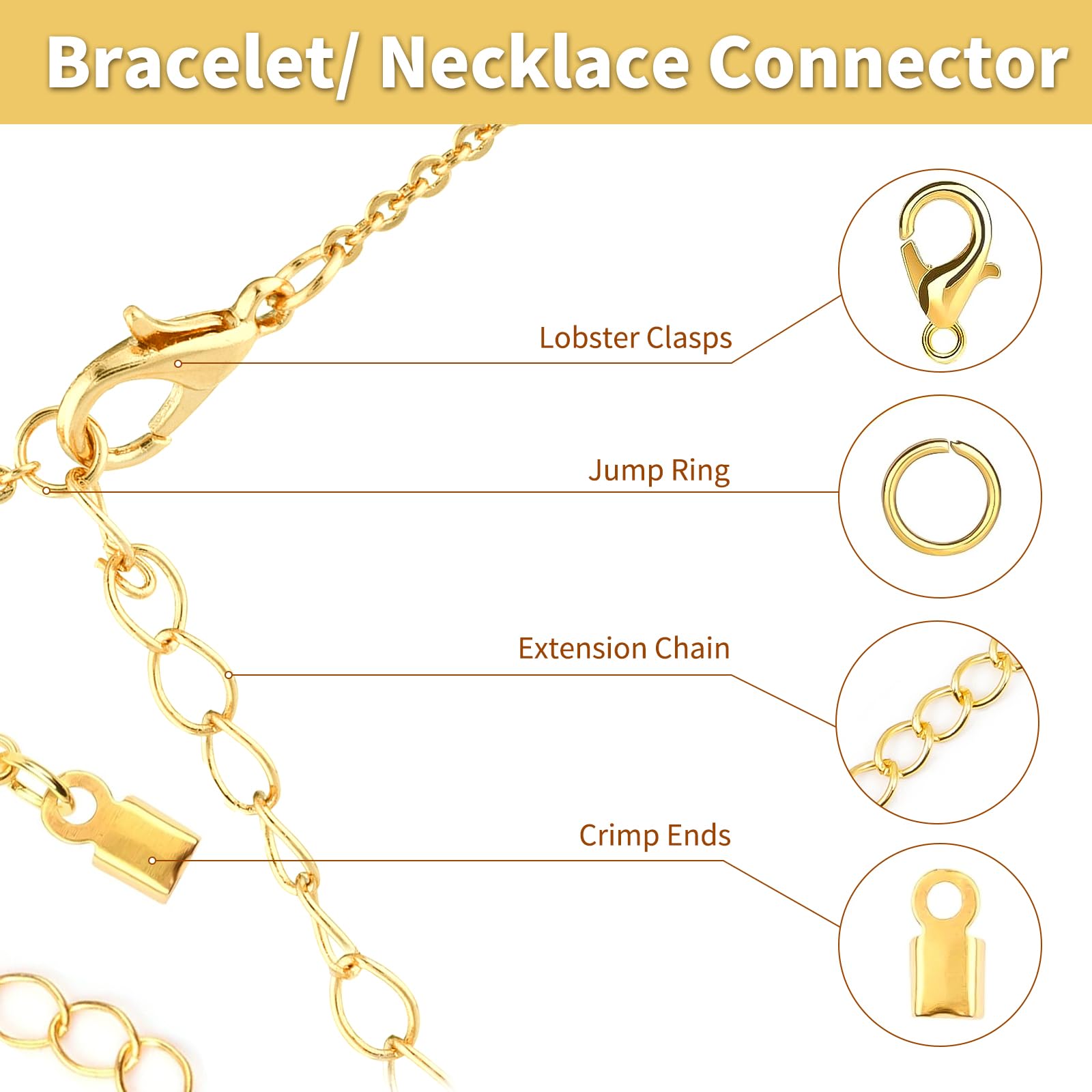 POPETPOP Lot De 4 Fermoirs Magnétiques 12Mm Dorés Pour Colliers Et