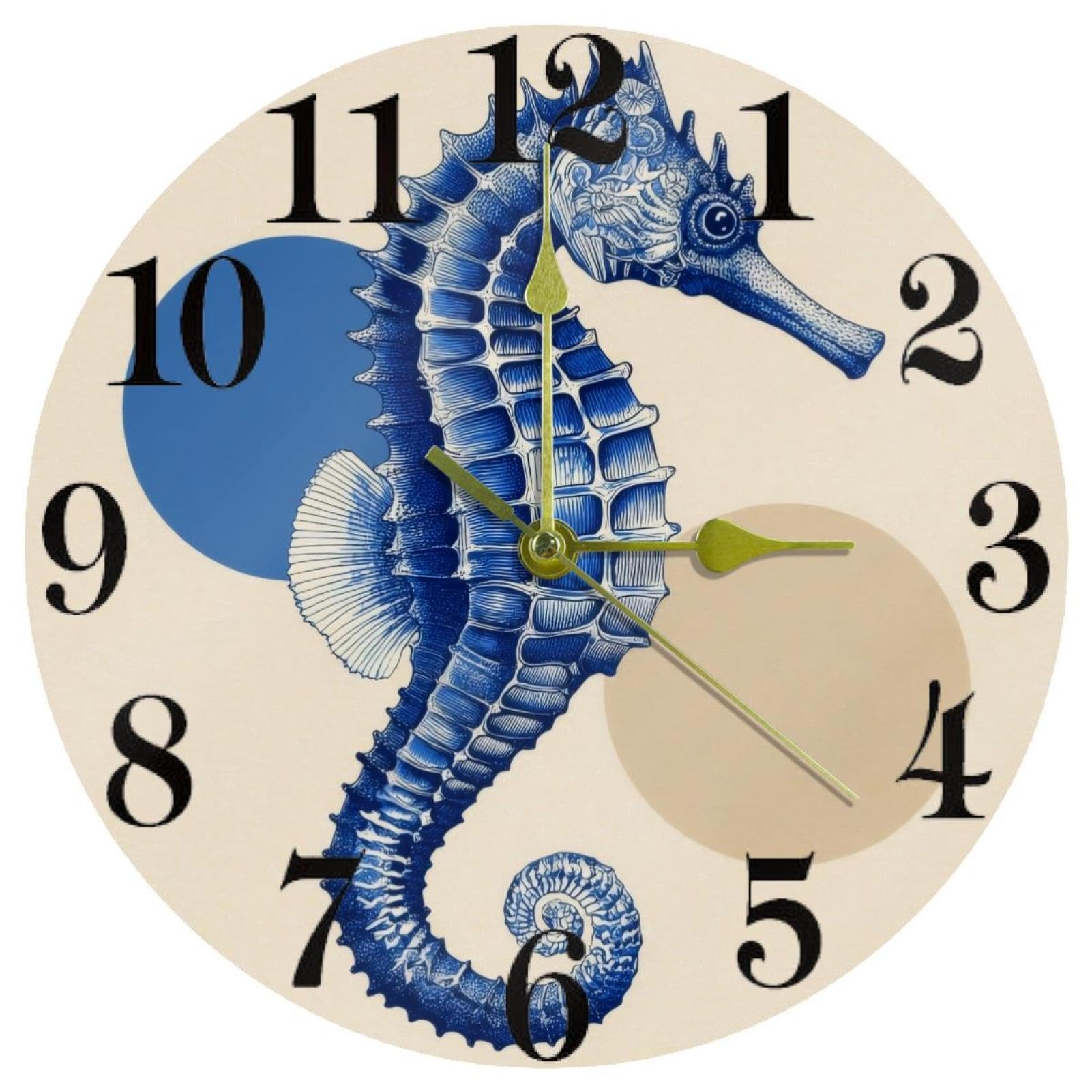 Horloge murale silencieuse sans tic-tac à quartz mécanisme hippocampe