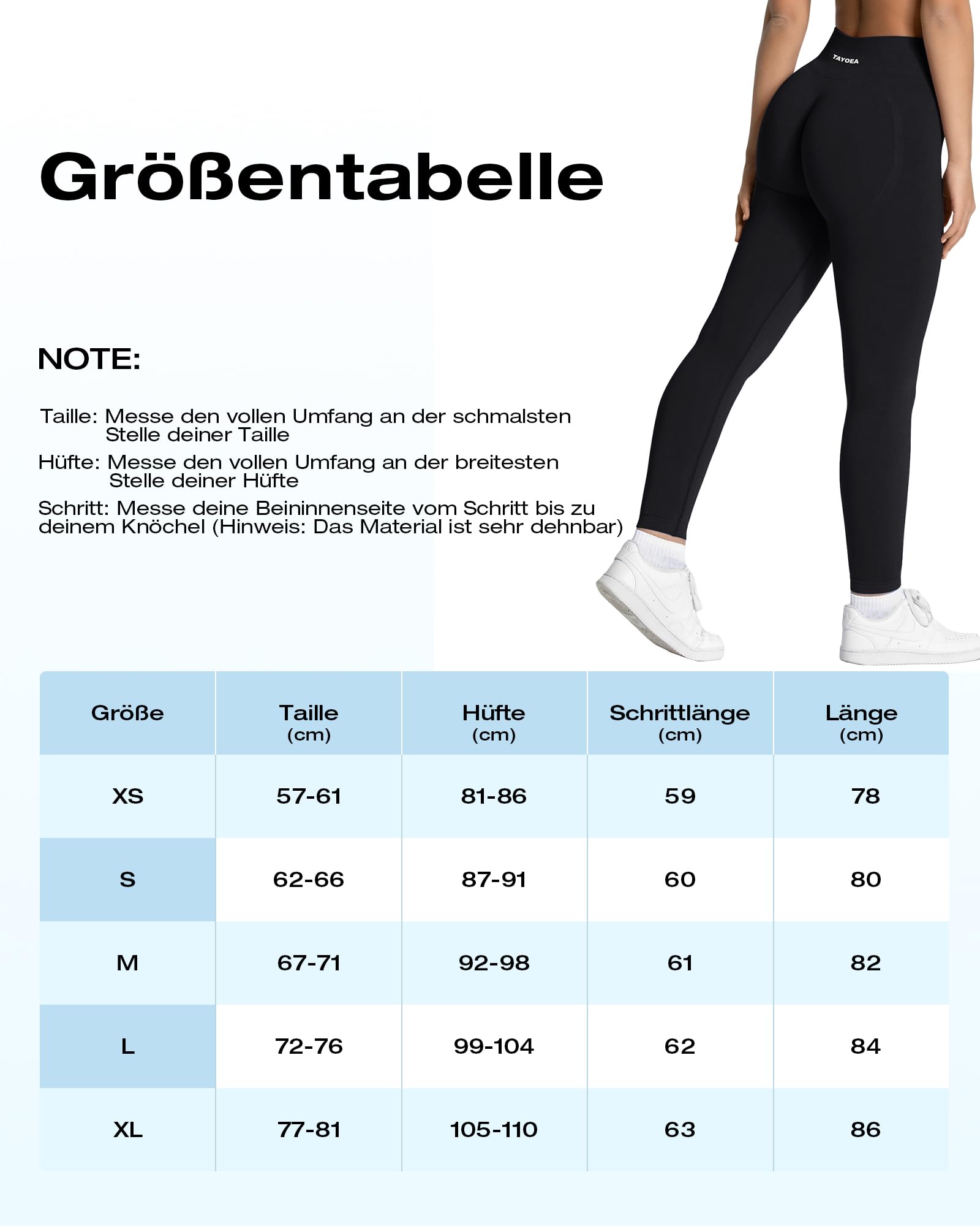 TAYOEA Legging de sport pour femme avec fesses rebondies, push-up, opaque, sans coutures, pour yoga, gym, vie quotidienne