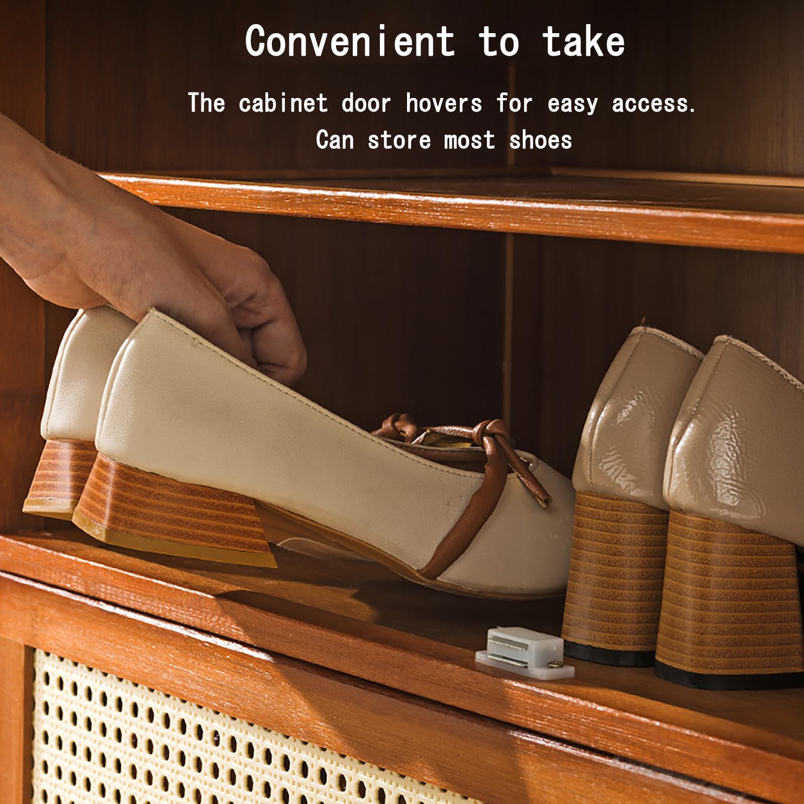 Generico Elegante scarpiera in bambù – Organizzatore salvaspazio per Scarpe con Ante Traspiranti per corridoio e Camera da Letto, Ideale per l'ingresso e Soluzione Moderna per l'arredamento della CAS