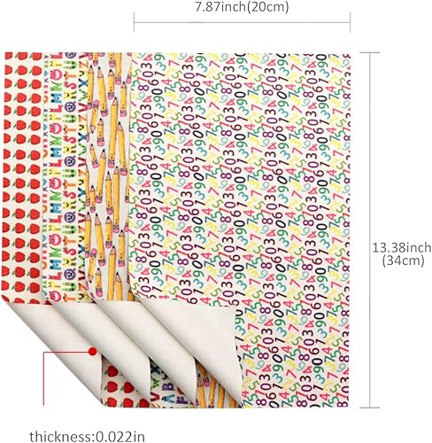 Miniatura 3 de David accessories Hojas de cuero sintético para el regreso a clases, 8 piezas de 7.7 x 12.9 pulgadas (7.9 in x 13.0 in), cuero sintético con