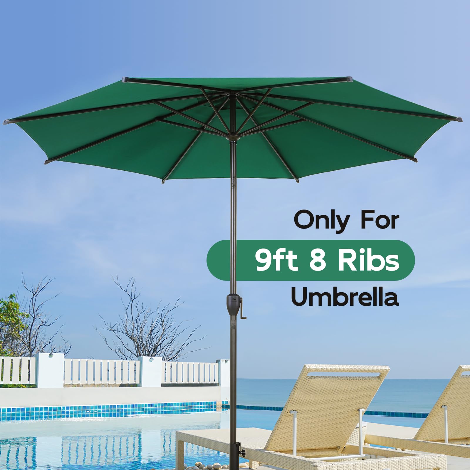 abba patio umbrella replacement canopy Amazon.com : Abba Patio 9FT Lyon Outdoor Patio Umbrella Replacement Canopy,  8 Sturdy Ribs UV Protection Waterproof for Garden Deck Backyard Pool,Only Umbrella  Replacement Canopy,Dark Green : Patio, Lawn & Garden