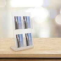 Vista 12 de Source One - Tarjetero vertical transparente de bolsillo de lujo, encimera (1 paquete, 2 niveles 8 bolsillos)