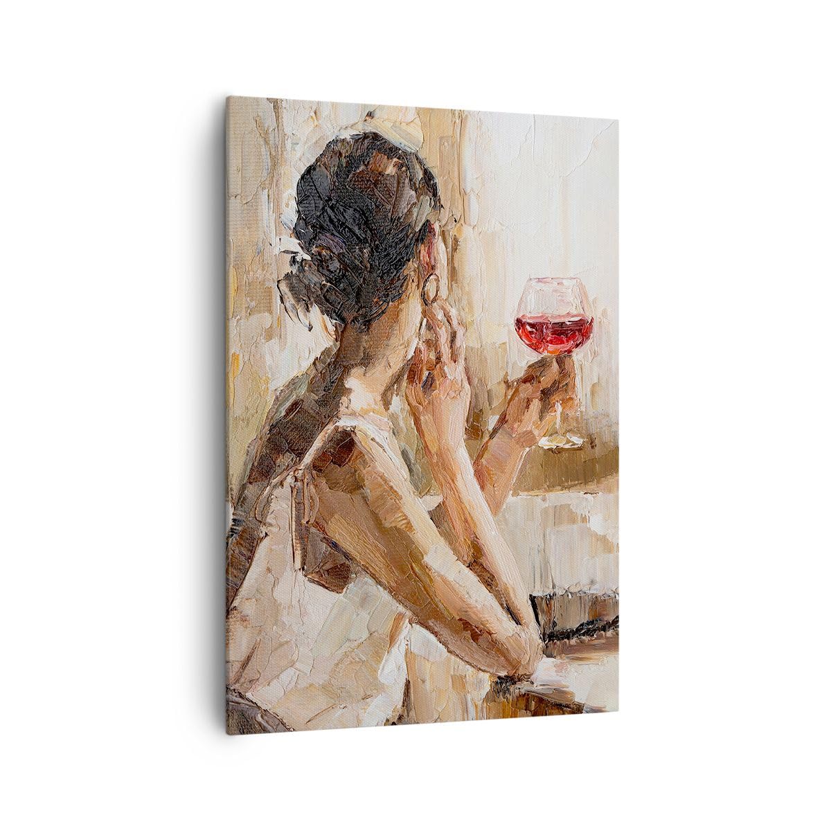 Quadro Su Tela Verticale 70x100 Cm, Stampa Artistica Donna In Abito, Decorazione Murale Moderna Per Soggiorno, Camera E Cucina