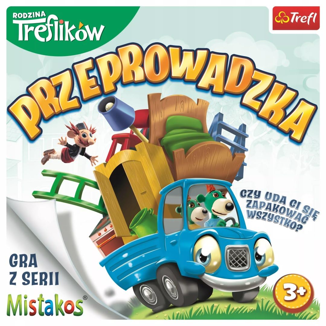 Trefl Przeprowadzka z Rodziną Treflików Rodzinna Gra z Bohaterami Bajki Rodzina Treflików dla Dzieci Powyżej 3 lat