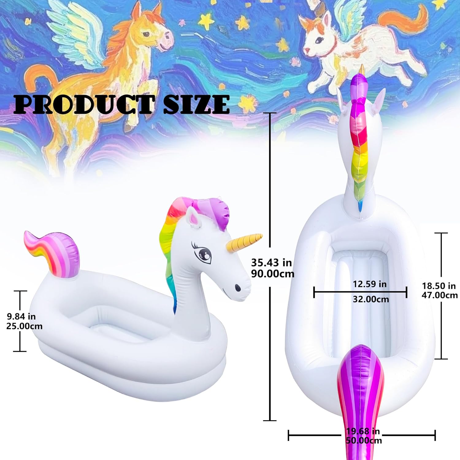 Dog Pool Float, Funny 6-in-1 Inflatable Dog Floats for Pool, Pet Floatie Raft for Small Dogs, Puppy and Doggies, White Unicorn