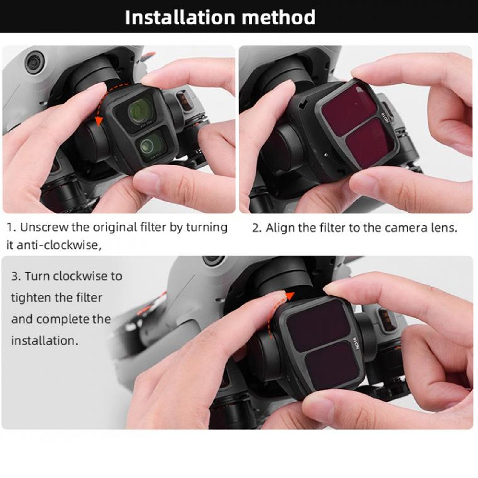 Kit de Filtros ND64 ND32 ND16 ND8 CPL para Lentes de Drones Air 3, Vidrio óptico HD, Revestimiento Multicapa, Marco de Aluminio Aeroespacial, Caja de Almacenamiento, Kit de