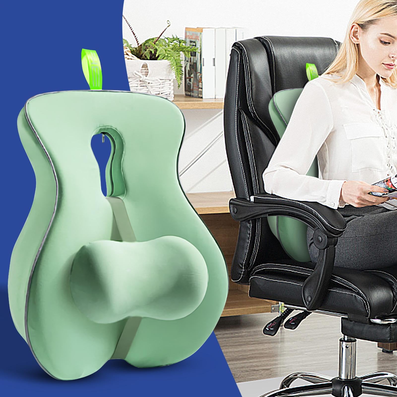 Cuscino Supporto Lombare Inferiore Schienale E Seduta Ergonomici In Memory | Cuscino Di Supporto Lombare Per Sedia Auto, Casa, , Divano, Guida, Seduti, Lettura, Riposo, Lavoro, Adulti, Anzian