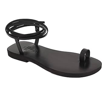 Amazon.com: Colorful Toe Ring Flat Sandals, Strappy Leather