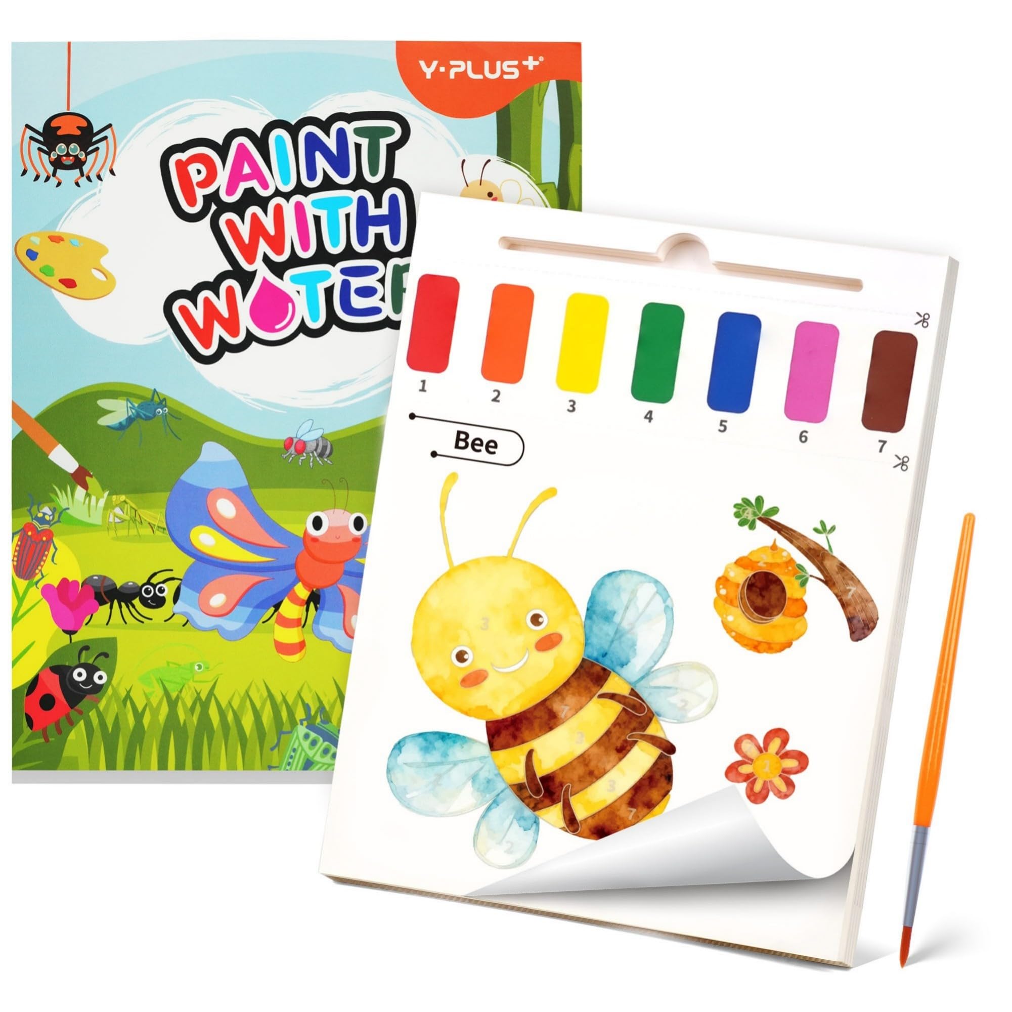 YPLUS Toddler Water Colouring Book, with Painting Paper, for Kids Aged 1, 2, 3, 4, Magic Book, Craft Kit Gift for Drawing, Insect