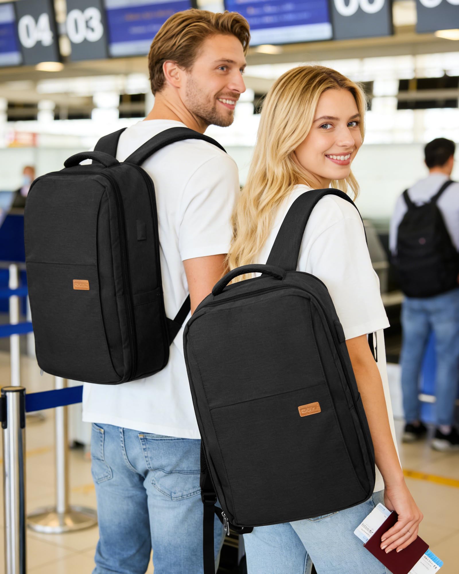 BJLFS Borse da Cabina per Ryanair 40x30x20 Bagaglio a mano Sottovuoto 40x20x25 Zaino da Viaggio con Sottovuoto impermeabile Donna Zaino Easyjet 45x36x20 Zaini Wizzair con porta scarpe