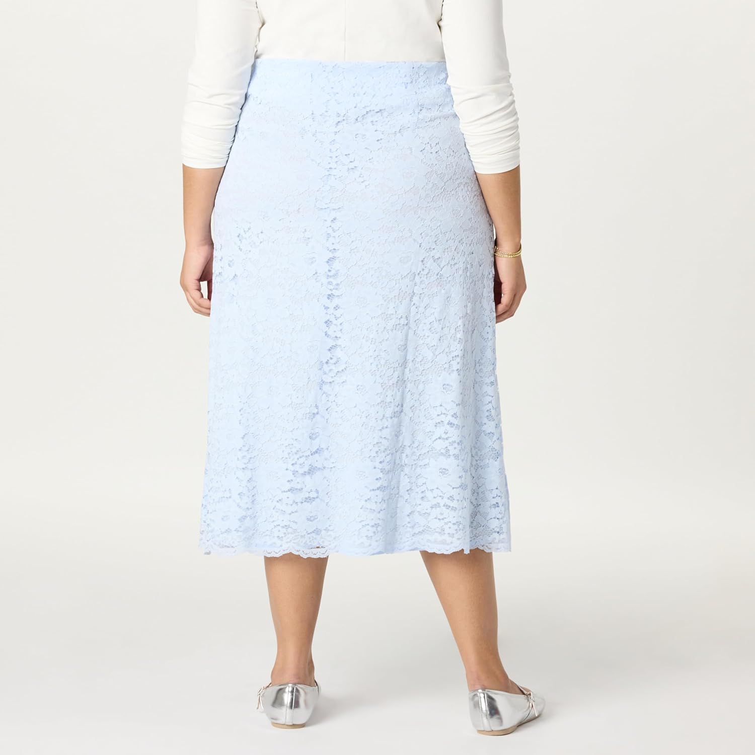 The Drop Womens Elana Lace Midi Skirt