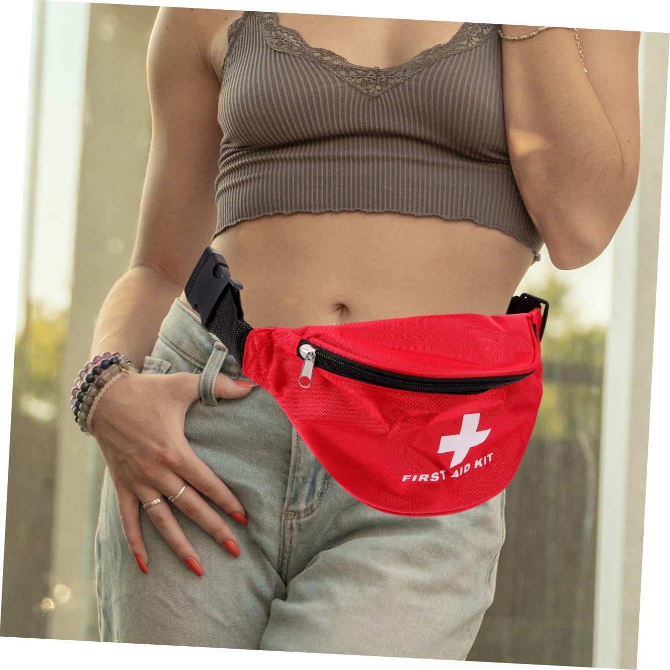 Toddmomy 8pezzi Borsa Porta Medicinali Da Viaggio Capacità Per Auto e Attività All Aperto Di Pronto Soccorso Per Emergenze