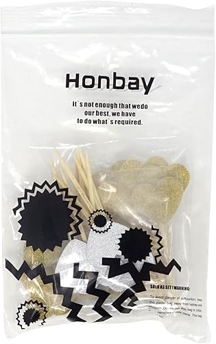 Miniatura 7 de Honbay 40 piezas de decoración de cupcakes de corazón con purpurina para decoración de pasteles de cumpleaños, suministros de fiesta de boda, baby