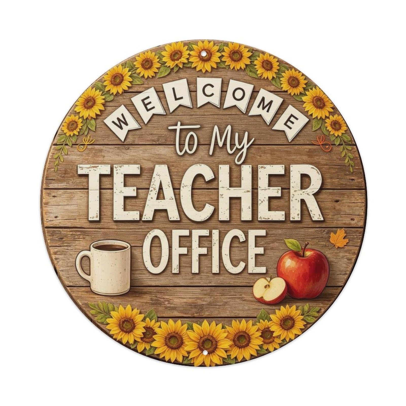 Teacher Office Welcome Sign Metal Tin Sign Plaque