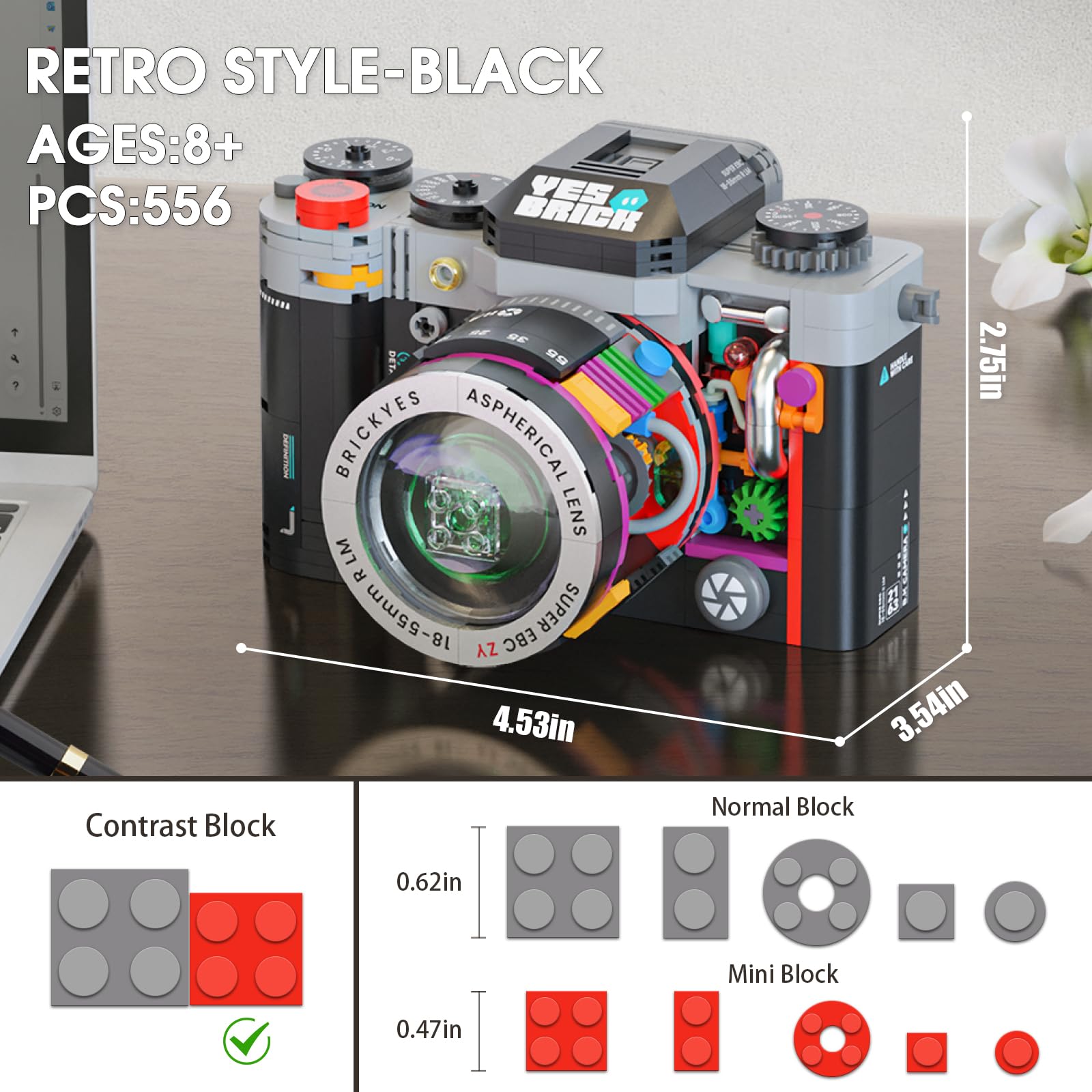 Nifeliz Vintage Camera Building Set – 680-Piece Retro Photography Model For Adults