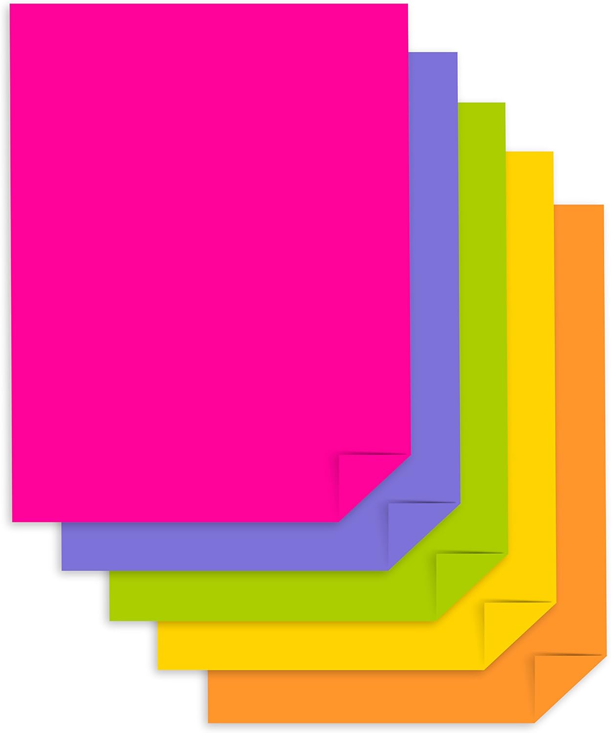Astrobrights Color Paper, 8.5" x 11", 24 lb/89 gsm,"Joy" 5-Color Assortment, 500 Sheets (91414)