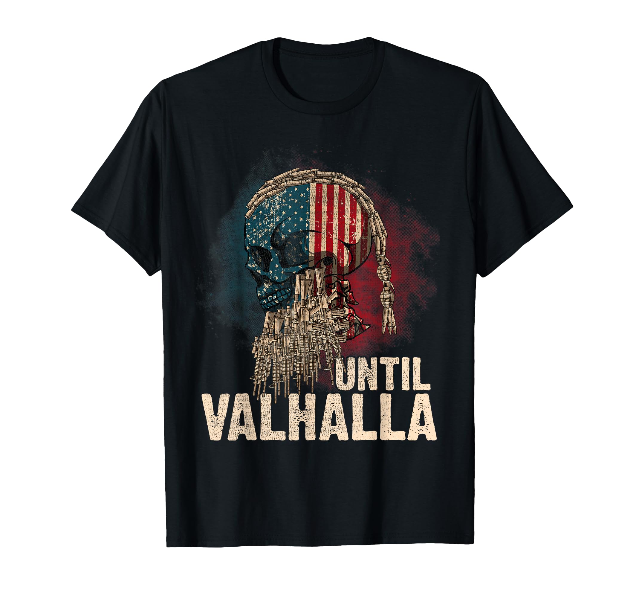 Until Valhalla Viking US Flag Vintage Shirt-Til Valhalla T-Shirt