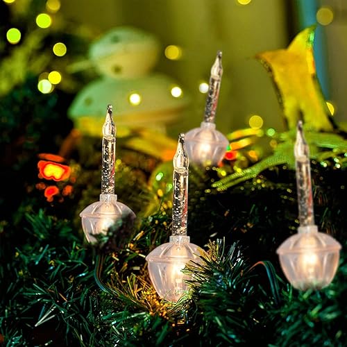 Miniatura 5 de Paquete de 4 bombillas de repuesto de burbujas de Navidad, bombillas nocturnas de burbujas, bombillas de burbujas tradicionales de Navidad para