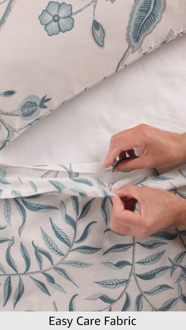 Dreams & Drapes Teal Blue sprei (200 x 230cm) - Turquoise damast dekbedovertrek - wit en groenblauw dekbed - bloemen gewatteerde deken in groenblauw - traditioneel/vintage sprei in groenblauw