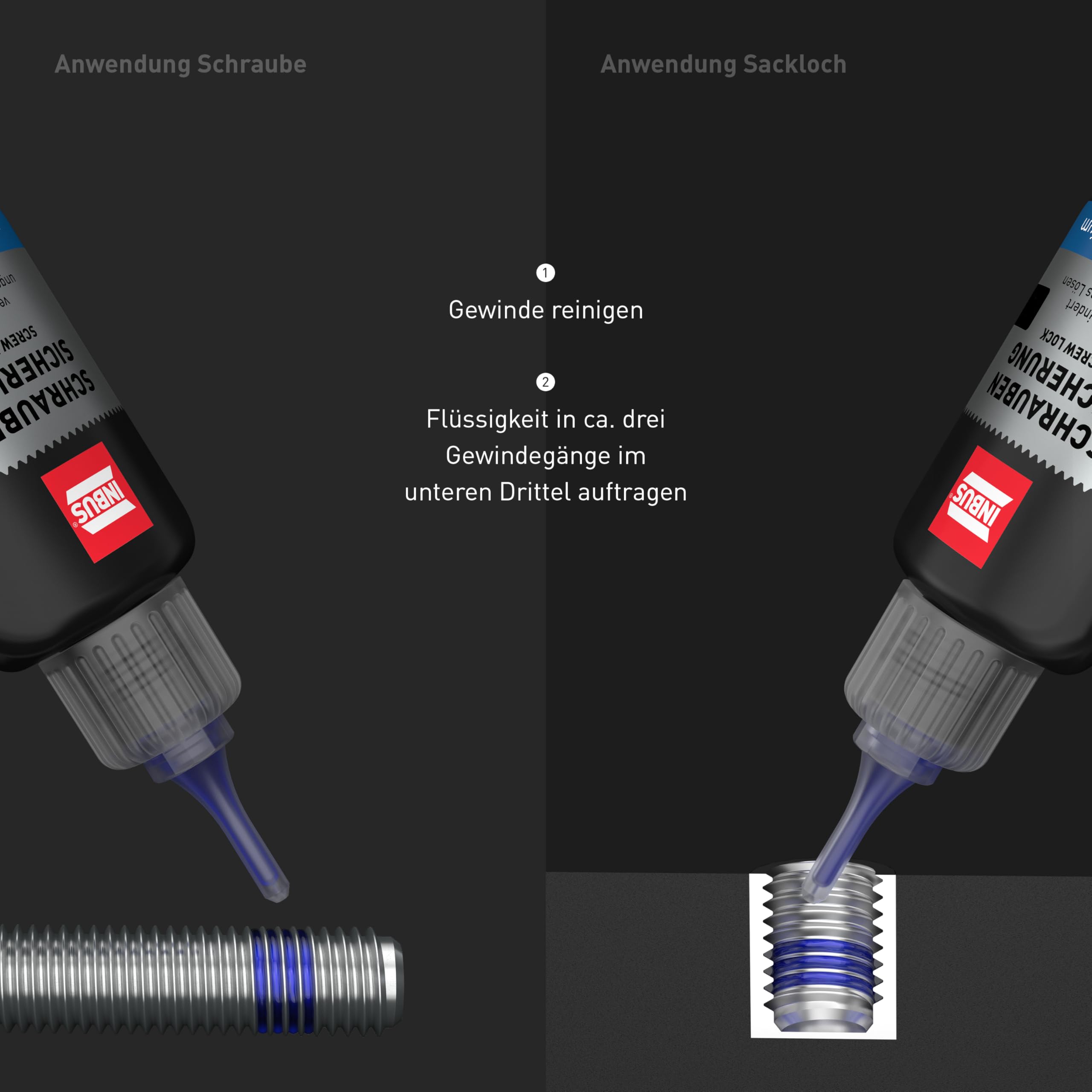 INBUS® Schraubensicherung mittelfest, 250g (F-79560)