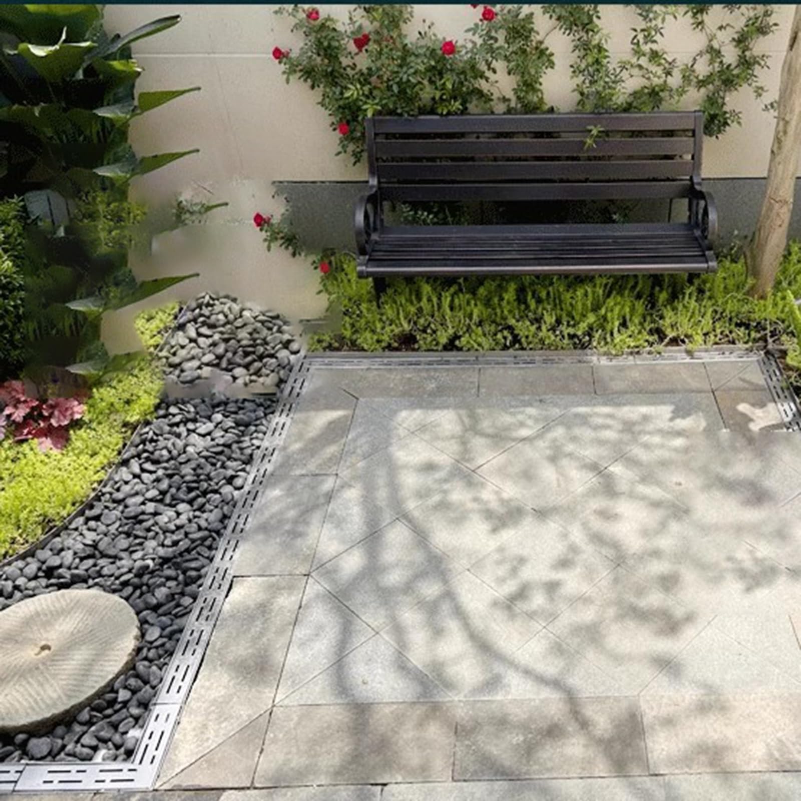 Grille De Drainage En Acier Inoxydable 304 - Kit Canal étroit 3.5cm X 100cm, Pour Terrasse, Allée, Garage