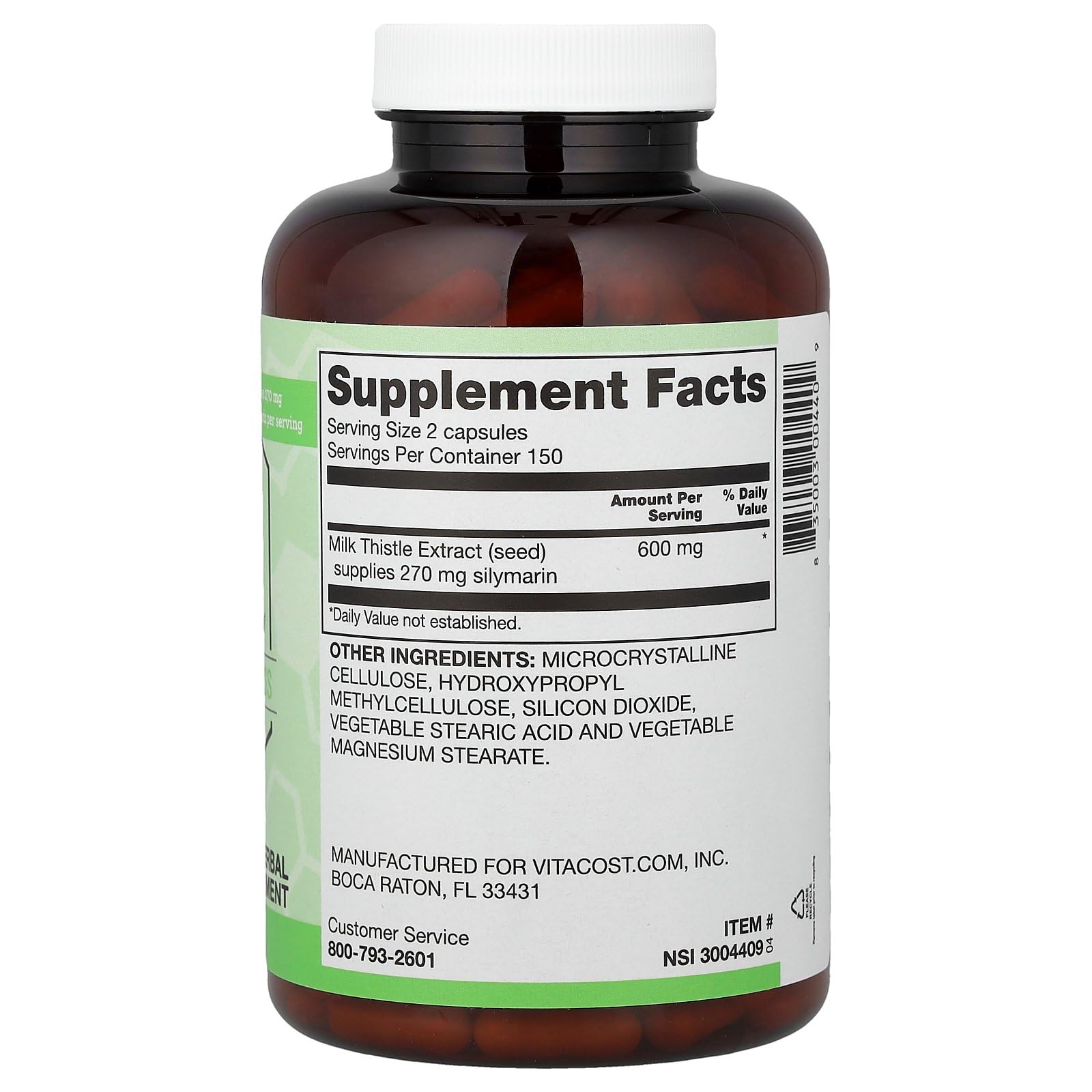 Vitacost Synergy®, Milk Thistle Extract, 300 Capsules (300 mg per Capsule) : Health & Household