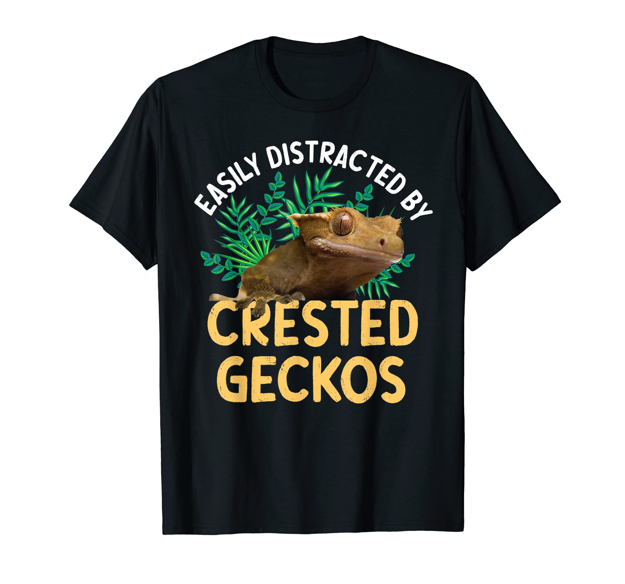 Youth Crested Gecko Lover Owner HS0Easily Distracted By Crested Geckos T-Shirt