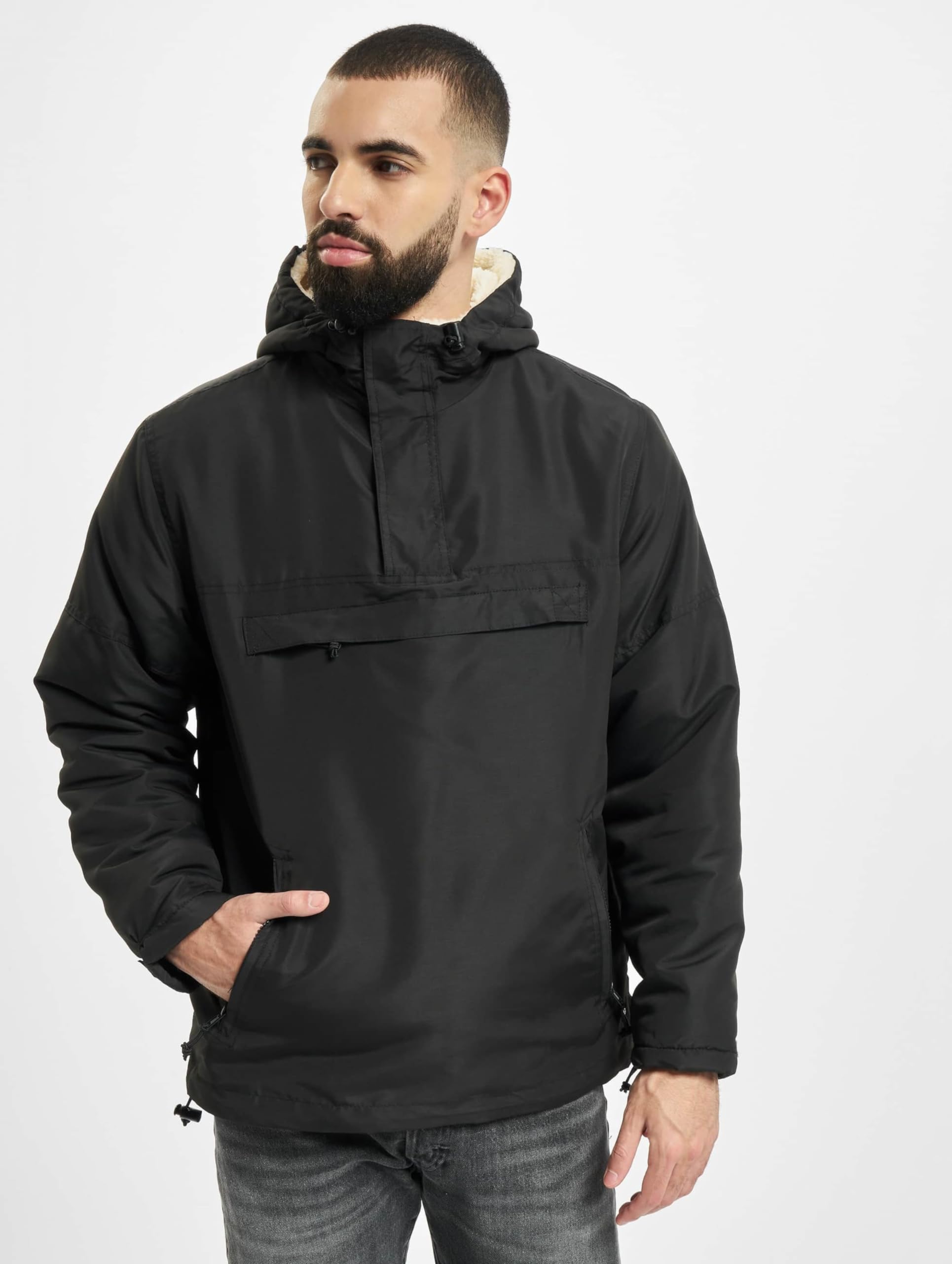 Brandit Windbreaker Sherpa Uomo Giacca a vento verde oliva
