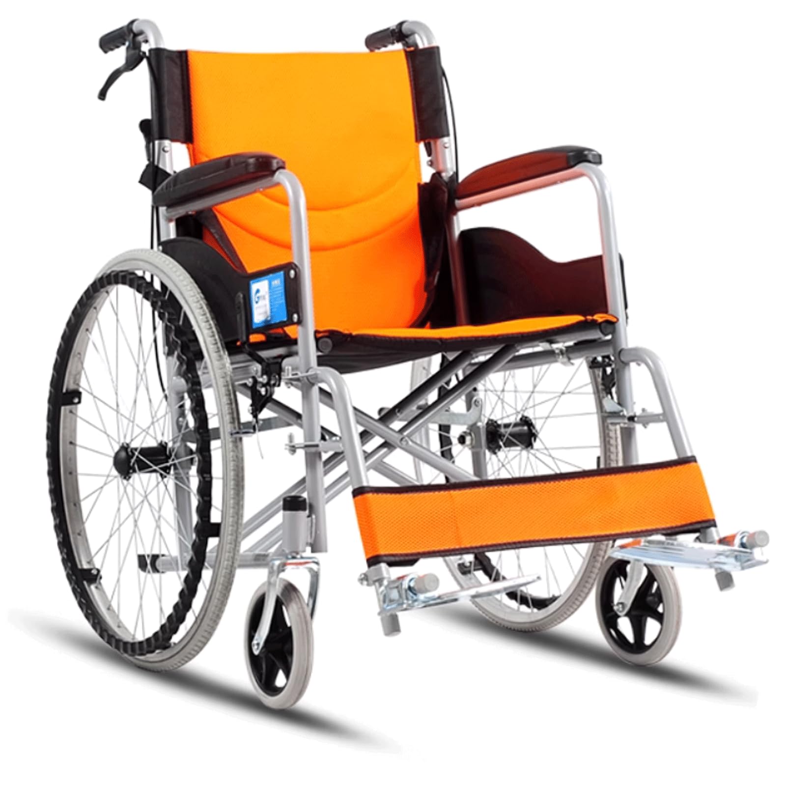 faltbar Wheelchair Rollstuhl Faltbare ultraleuchte tragbare Rollstuhl für das Reisen für ältere Menschen und Erwachsene 46 cm Ladekapazität 200 lbs Rollstuhl