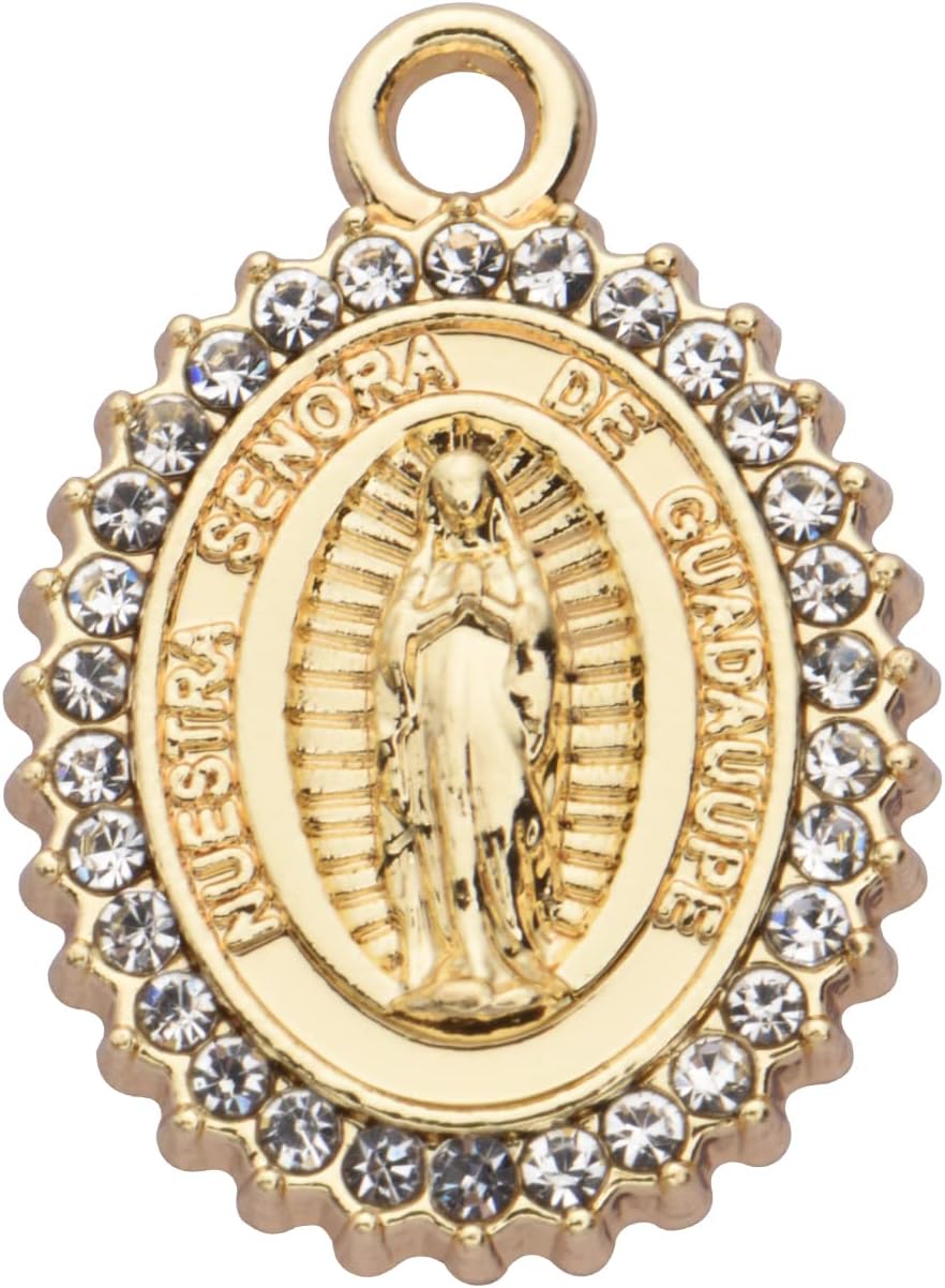 Pack of 20 Rhinestone Charms Gold Plated Pendants Pave Crystal Accessories for Necklace Bracelet Jewelry Making DIY Crafting