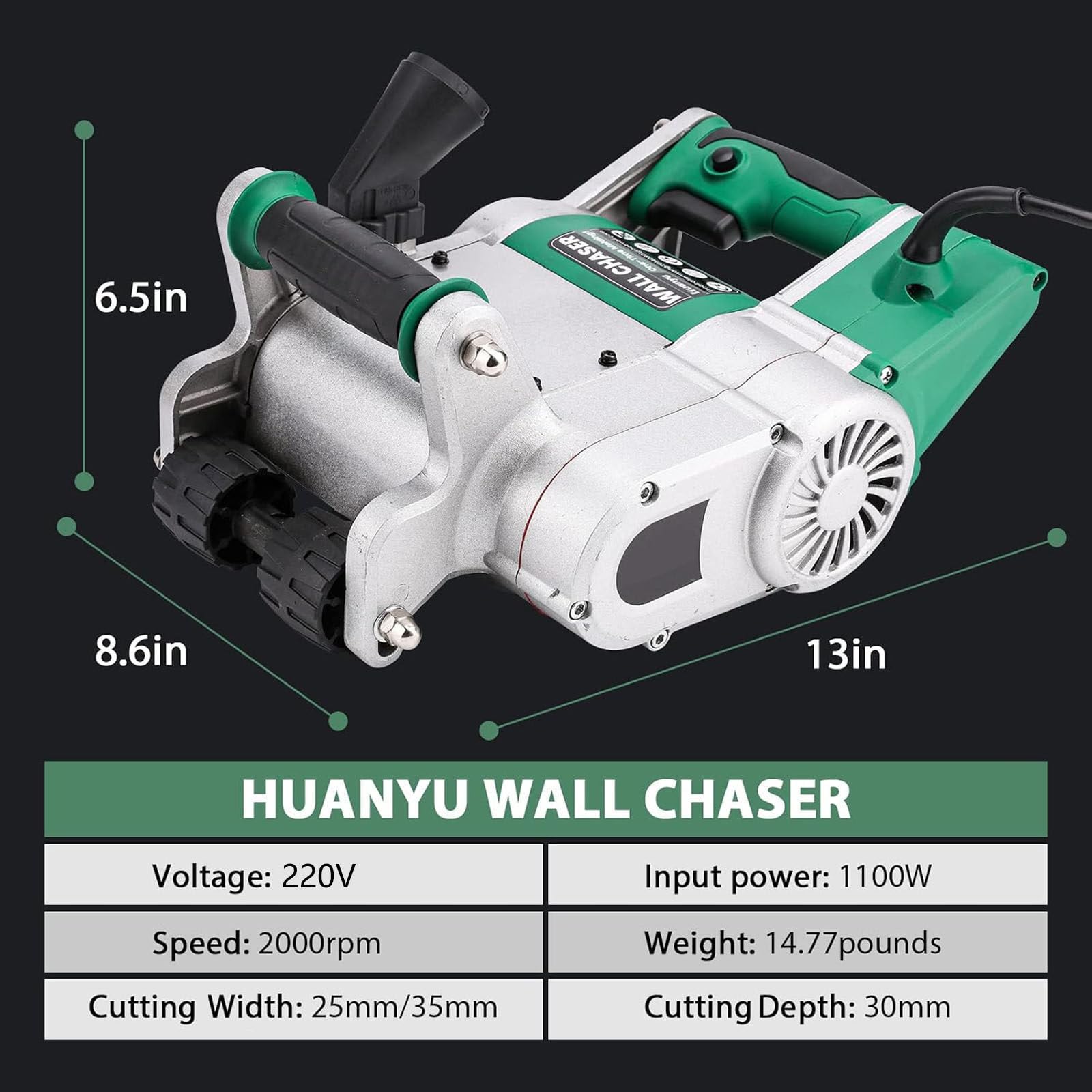 Máquina Ranuradora Eléctrica de Pared, cortadora ladrillos ligera 25MM