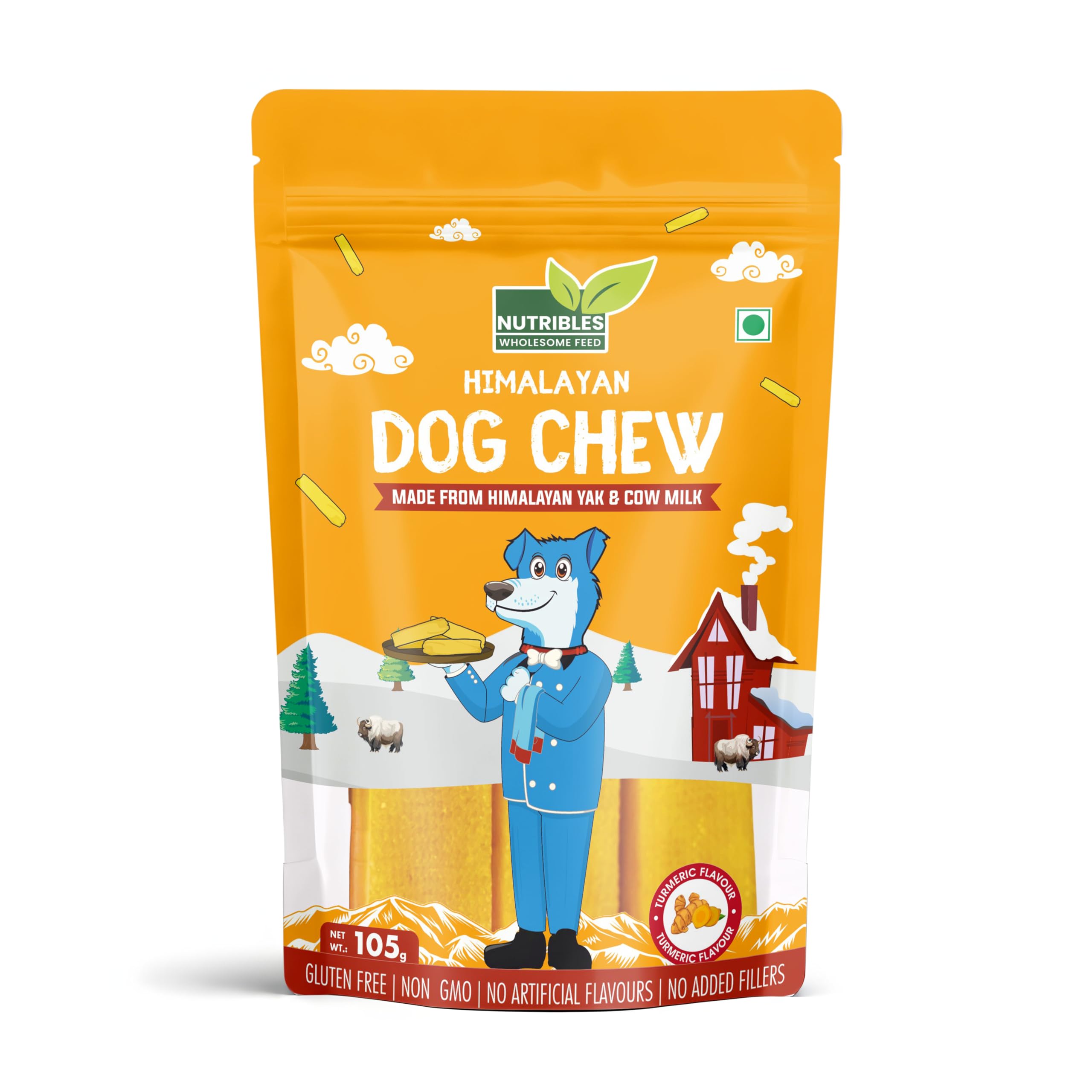 Nutribles Himalayan Turmeric Dog Chew | Real Turmeric in Yak & Cow Milk Cheese | 100% Natural | Vegetarian Dental Sticks for Healthy Teeth & Gums | Dental Chewsticks for Small Dogs-105gm Pack of 3 (B09XMY7PYQ) Amazon Price History, Amazon Price Tracker